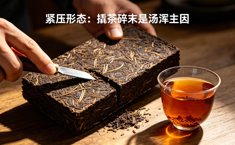 紧压形态:撬茶碎末是汤浑主因
