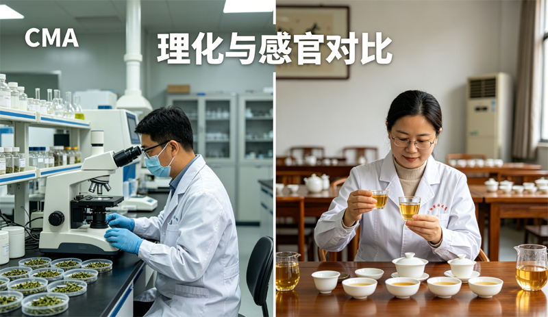 理化与感官对比,CMA 实验室检测与专业评茶师审评