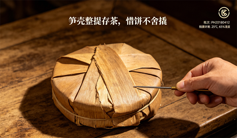 笋壳紧压普洱茶随撬方知转化